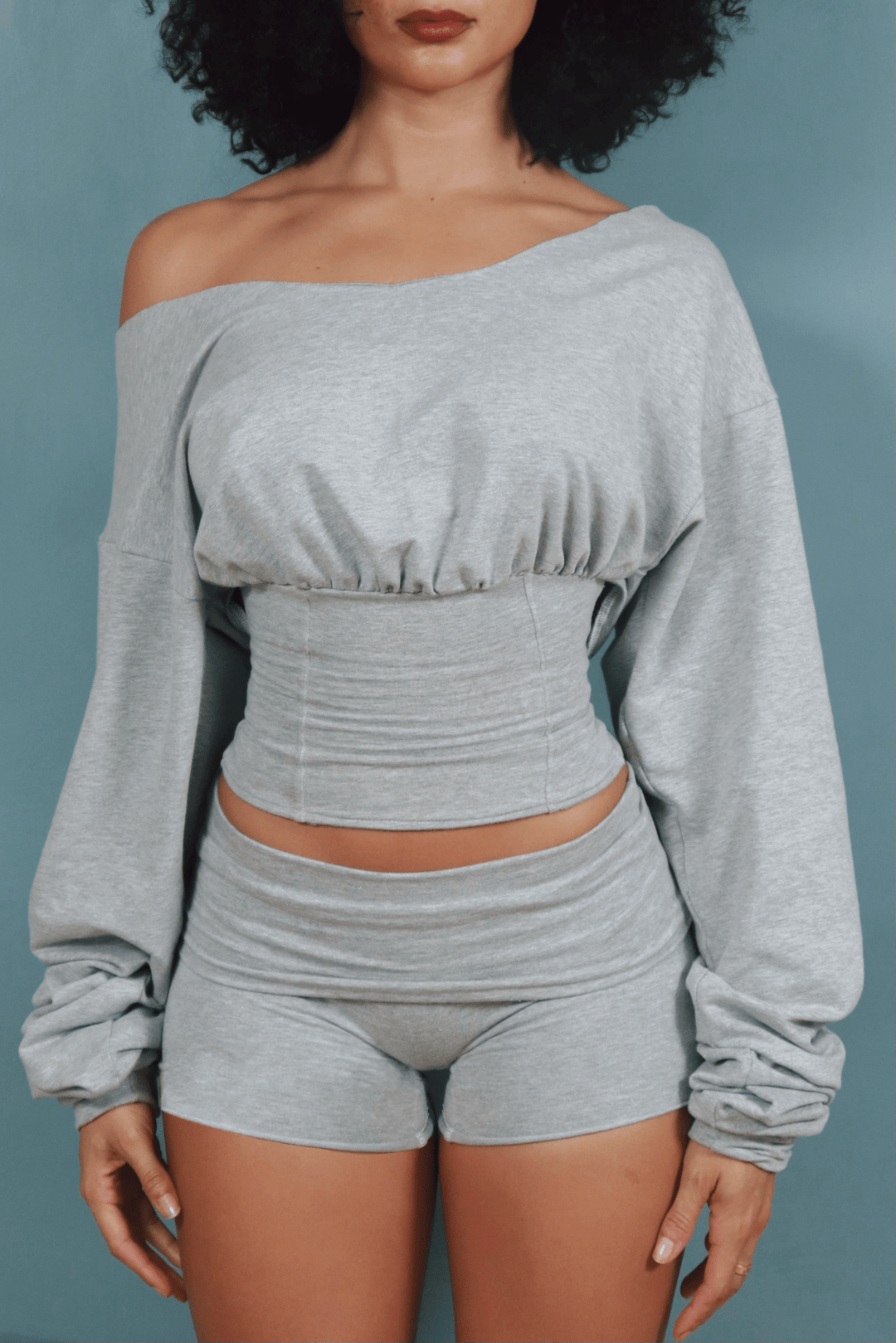 Corset Sweater GRAY / XXL