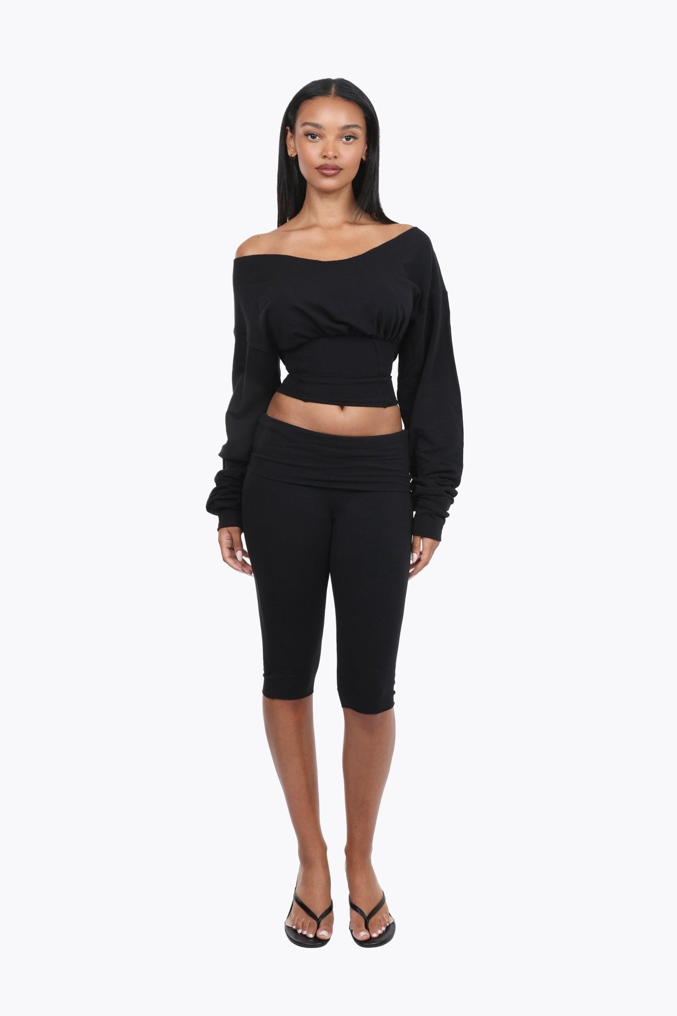 Cozy Foldover Capri - KIKI THE BRAND