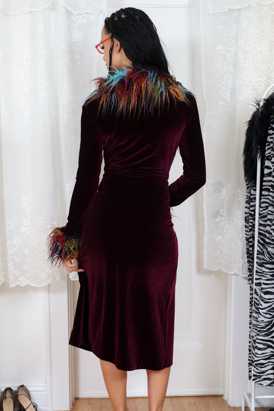 Plum Velvet Duster - KIKI THE BRAND